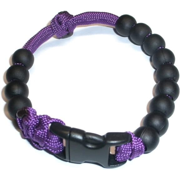 RedVex Pace Counter Bead Bracelet - Choose Your Color and Size (Purple - 9-inch)