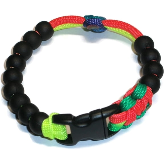 RedVex Pace Counter Bead Bracelet - Choose Your Color and Size (Rainbow (Coloring Varies) - 8.5-inch)