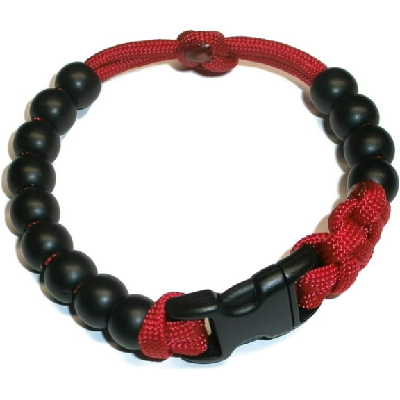 RedVex Pace Counter Bead Bracelet - Choose Your Color and Size (Red - 9.5-inch)