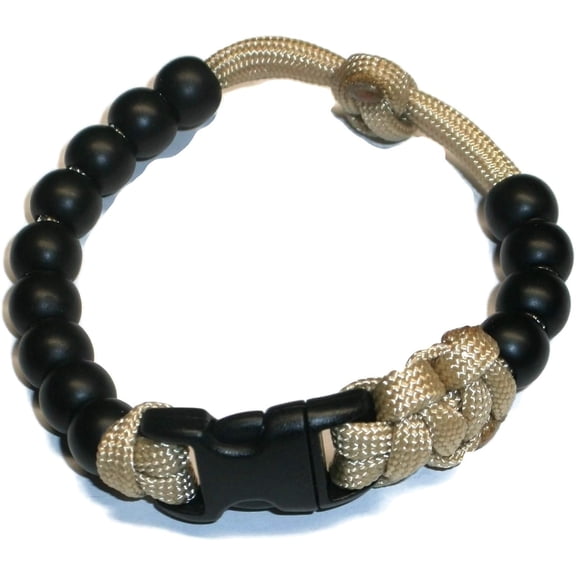 RedVex Pace Counter Bead Bracelet - Choose Your Color and Size (Tan - 9.5-inch)