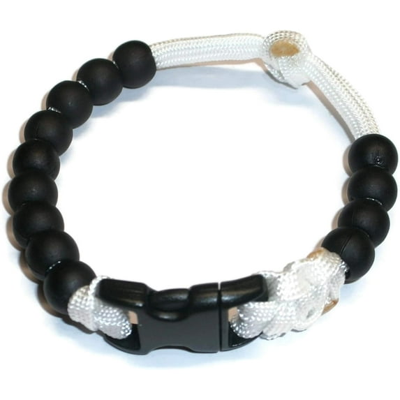 RedVex Pace Counter Bead Bracelet - Choose Your Color and Size (White - 9-inch)