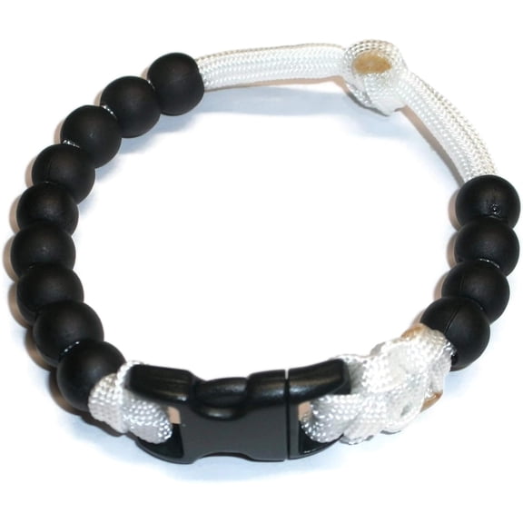 RedVex Pace Counter Bead Bracelet - Choose Your Color and Size (White - 9-inch)