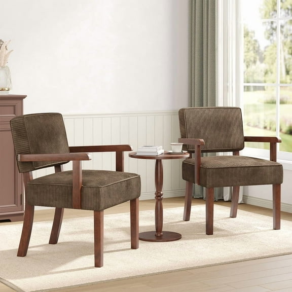 Redayfur Modern Corduroy Lounge Chair Comfortable Accent Chair for Living Room Bedroom Reading Corner