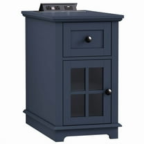 Redayfur Modern End Table with Drawer 24 Inch Bedside Table with Storage for Bedroom Living Room Office