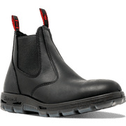 Redback Boots Easy Escape 6 Slip-On Boot w/ Steel Toe, Matte Black, Size 8 Medium US