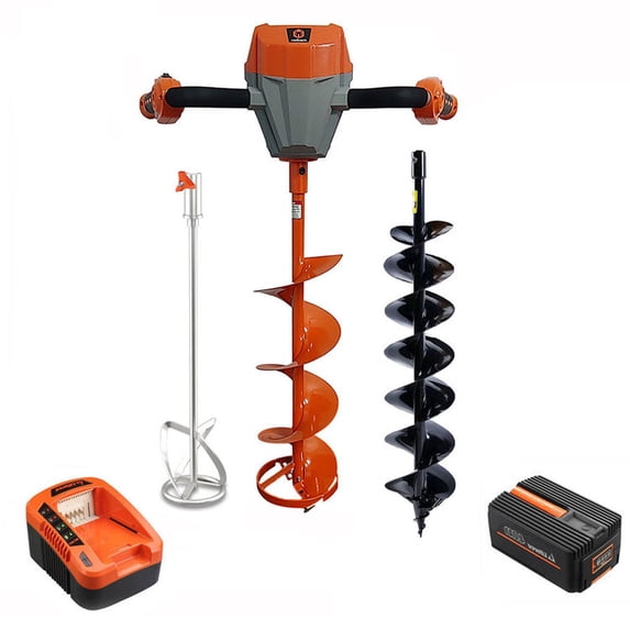 Redback E808C-3KIT 40V Earth & Ice Auger & Mixing Blade with 5A Charger & 4Ah Battery
