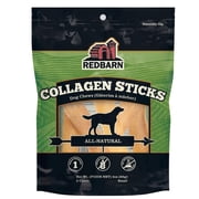 Redbarn Pet Products All-Natural Small 6" Beef Collagen Sticks for Dogs - Long Lasting Low-Odor Alternative to Traditional Rawhide & Bully Sticks - Supports Healthy Joints, Skin, & Coat - 5 Pack