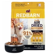 Redbarn Air Dried Powerfood for Cats with Real Chicken Made in USA High Protein, Grain-Free Dry Cat Kitten Food Full Meal or Topper for Picky Eaters Supports Energy & Healthy Skin Coat 2 lb Bag