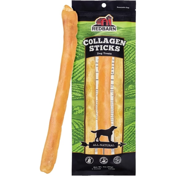 Redbarn All-Natural Large 12” Beef Collagen Sticks for Dogs - 3 Pack