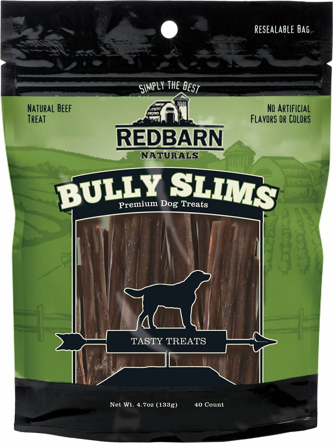 Redbarn Bully Slims Beef Esophagus Junior Sticks Dog Treat 4.7 Oz