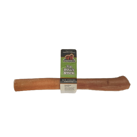 Redbarn Bully Stick 7" 1 Count - Natural Dog Chew for Teeth & Gum Health