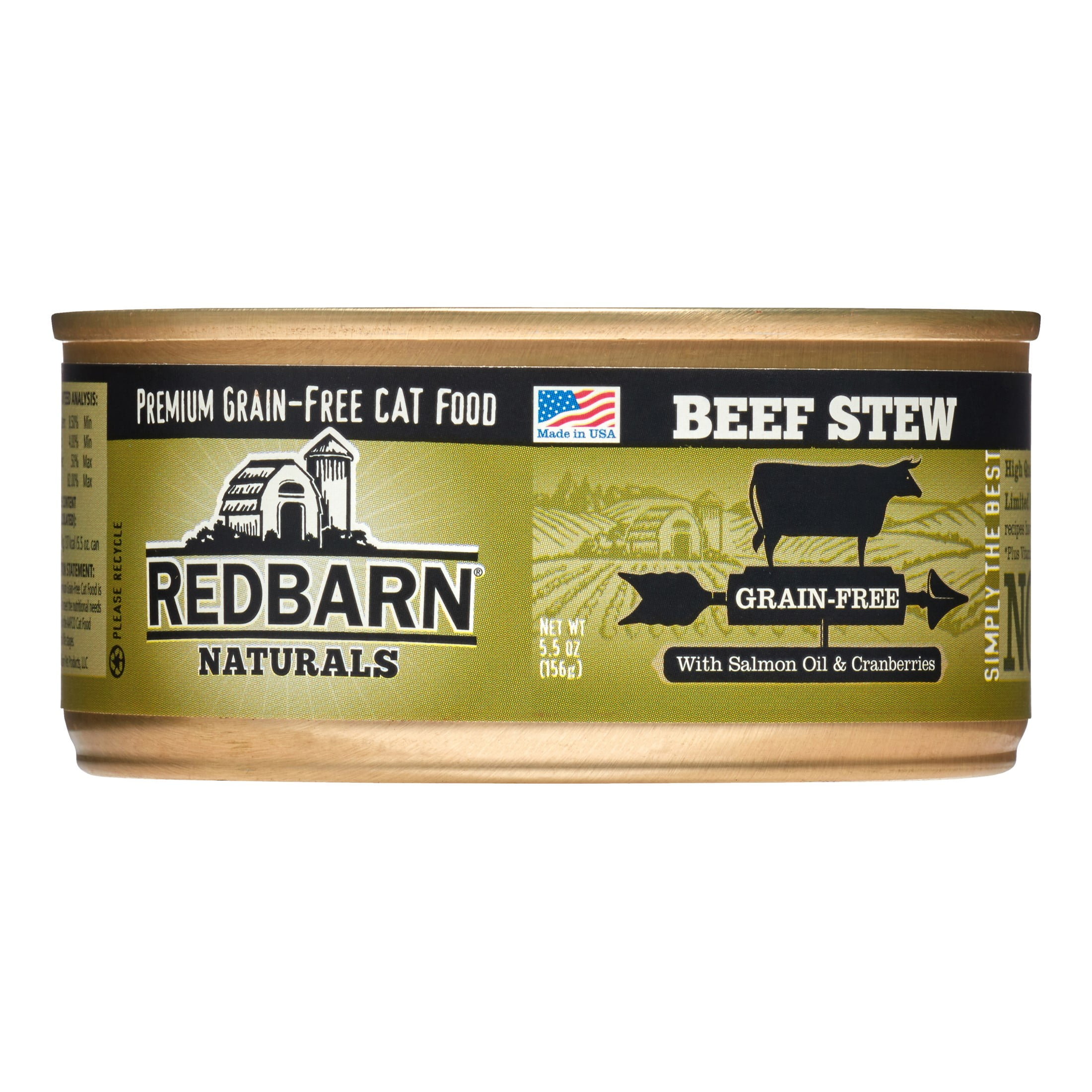 Redbarn Naturals Grain Free Beef Stew Wet Cat Food 5.5 Oz