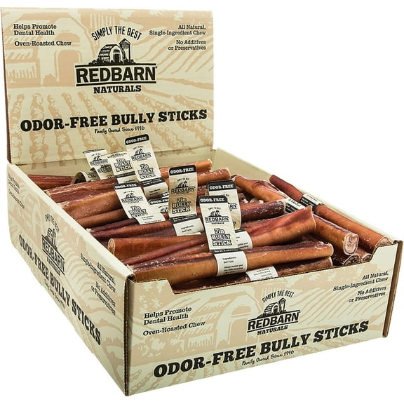 Redbarn Odor Free 7" Bully Sticks for Dogs (35-Count)