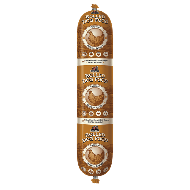 Redbarn Premium Rolled Dog Food, SemiMoist, Chicken Recipe, 4 lb. (1