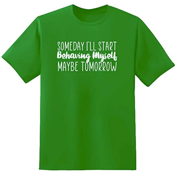 Redbarn Someday I Will Start Behaving Myself Maybe Tomorrow Funny Sarcastic Gift Mens Graphic T Shirts
