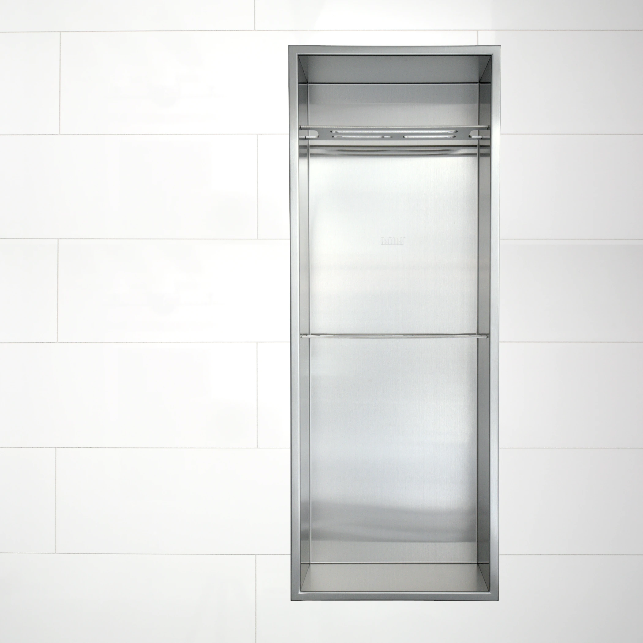 Redblock N1028-M Shower Niche, Brushed 316 Stainless Steel, Recessed ...