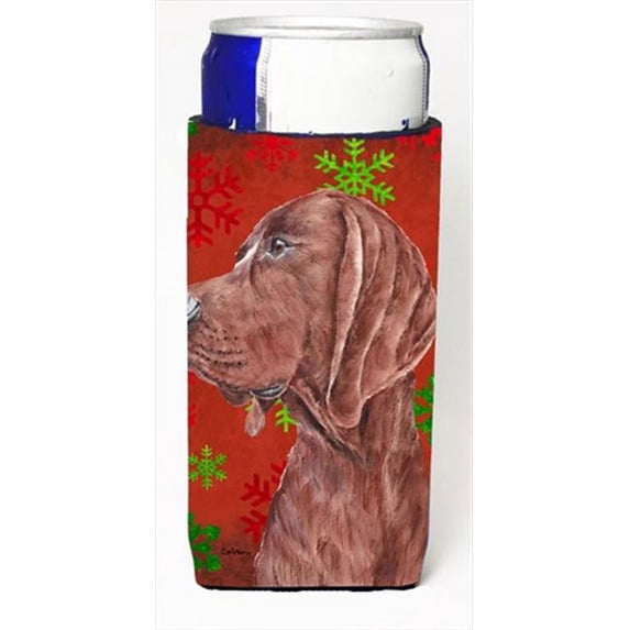 Redbone Coonhound Red Snowflakes Holiday Michelob Ultra bottle sleeves Slim Cans 12 Oz.