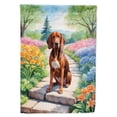 thumbnail image 1 of Redbone Coonhound Spring Path House Flag, 1 of 5