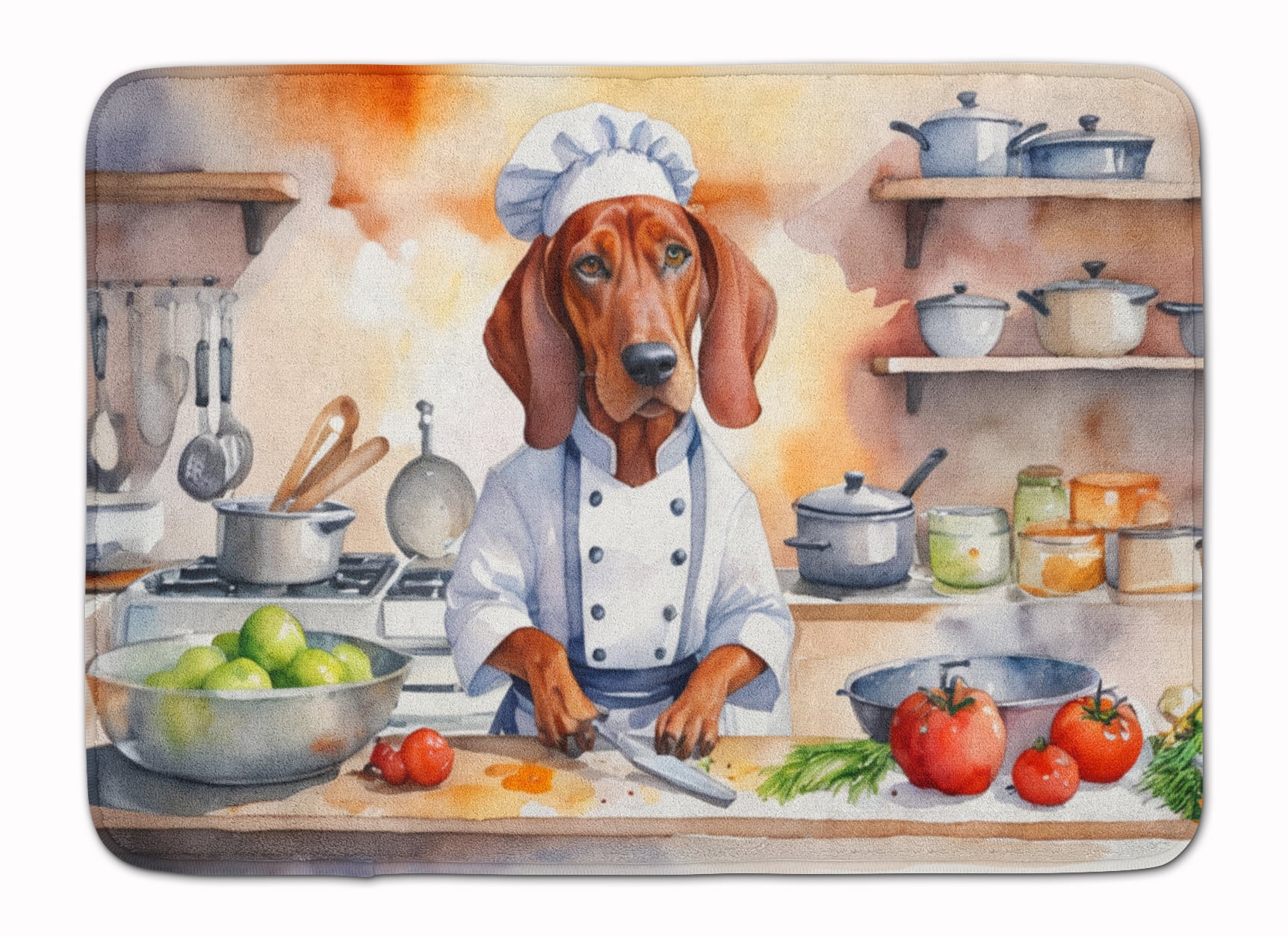 Redbone Coonhound The Chef Memory Foam Kitchen Mat