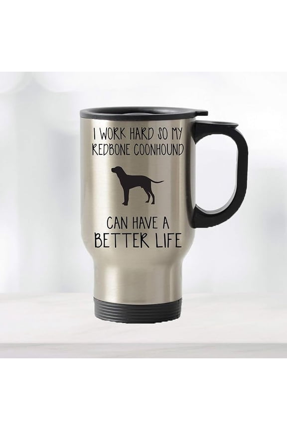 Redbone Coonhound Travel,Redbone Coonhound Gifts,Dog Lover Travel,Funny Mom Coffee Mug Gift 14 oz