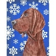 thumbnail image 1 of Redbone Coonhound Winter Snowflakes Flag Canvas House Size, 1 of 1