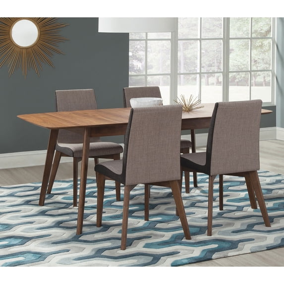 Coaster Redbridge 5-Piece Rectangular Dining Set, Natural Walnut