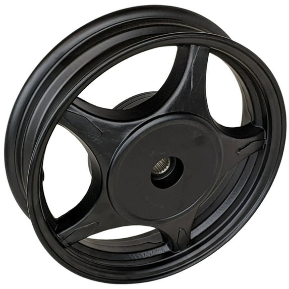 Redcap Rear Wheel Rims 50cc Scooters - 10" 2.50x10 Replacement Scooter Parts for Optimal Riding Experience - Premium 5 Spoke Black Rim Wheel for Enhanced Performance and Durability 50cc Scooter Tire