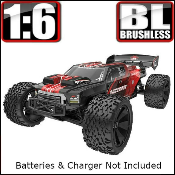 Redcat Shredder 1/6 Scale Brushless Electric Remote Control Monster Truck, Red