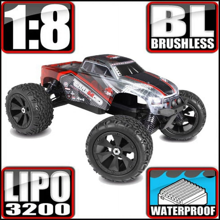 Redcat Terremoto V2 1 8 Scale Brushless Electric Monster Truck Red RTR