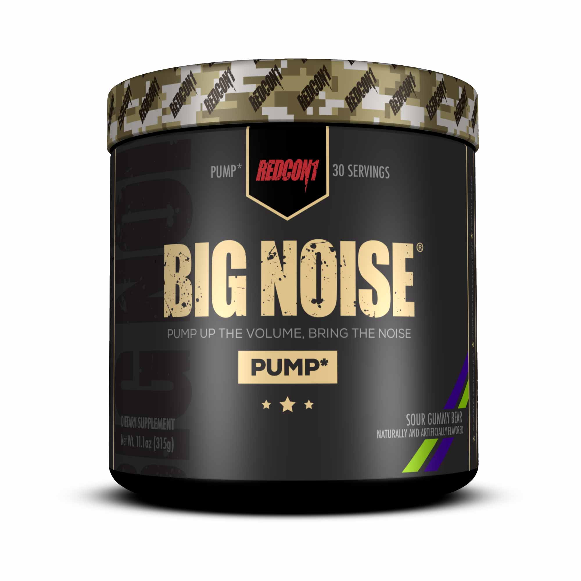 Redcon1 Big Noise, Pump Formula, Sour Gummy Bear, Powder (30 Servings)