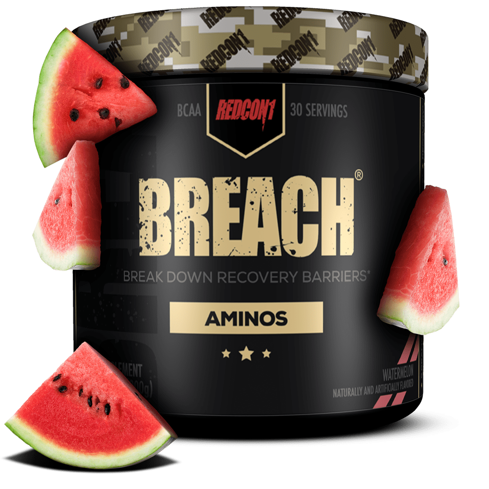 Redcon1 Breach BCAA Amino Acid Powder, Watermelon, 30 Servings