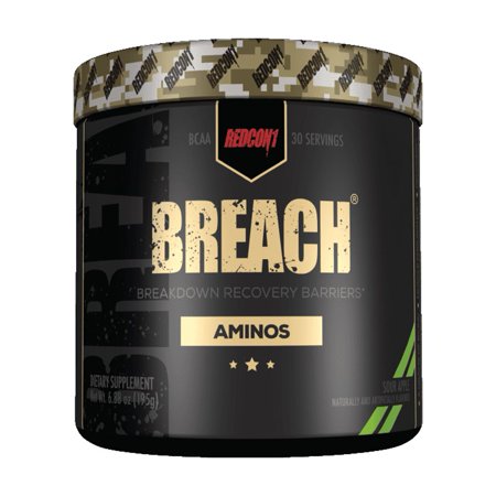 Redcon1 Breach® BCAA Powder, Sour Apple, 30 Servings