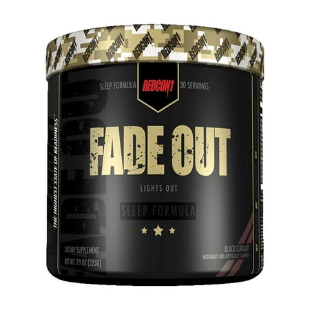 Redcon1 Fade Out Sleep Aid Powder, Black Currant, 5mg Melatonin, 30 Servings