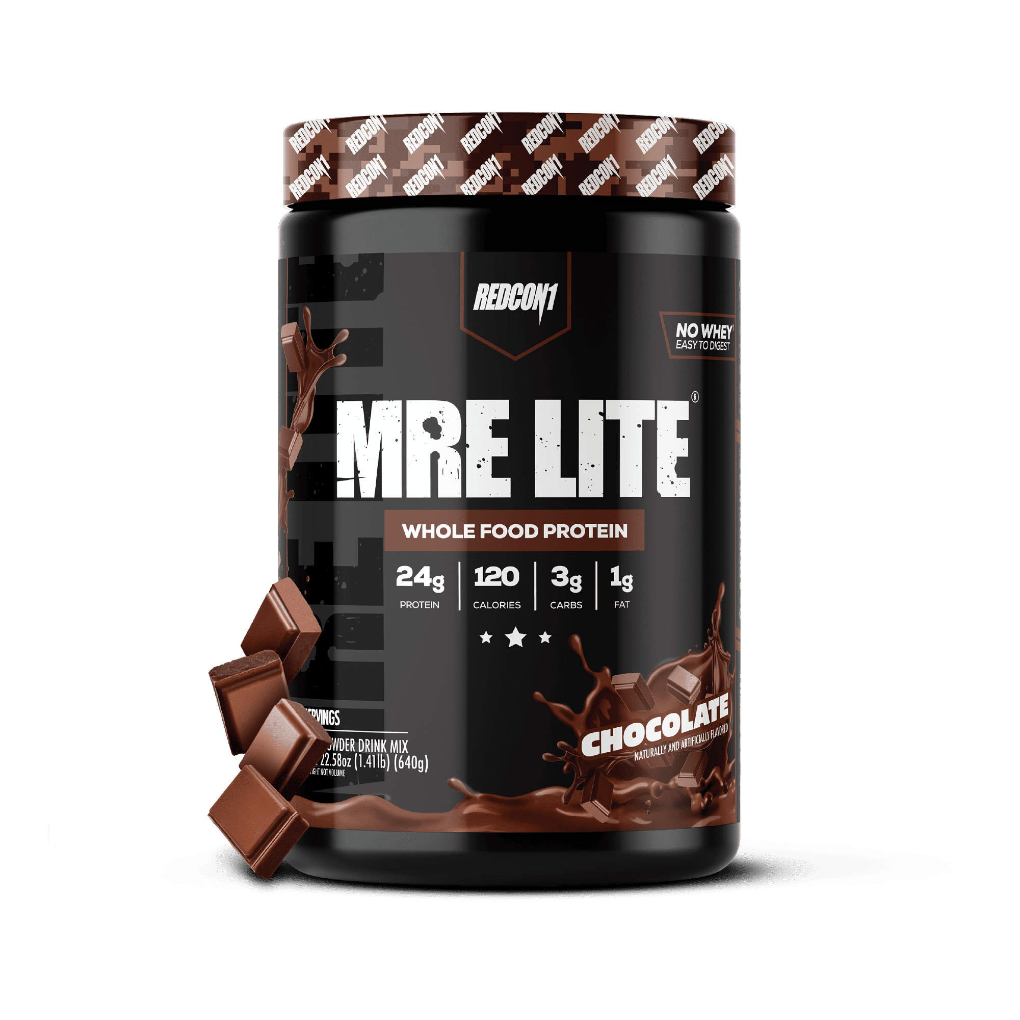 REDCON1 MRE Lite Whole Food Protein Powder, Chocolate, Whey & Lactose Free Meal Replacement, Easy to Digest, 20 Servings