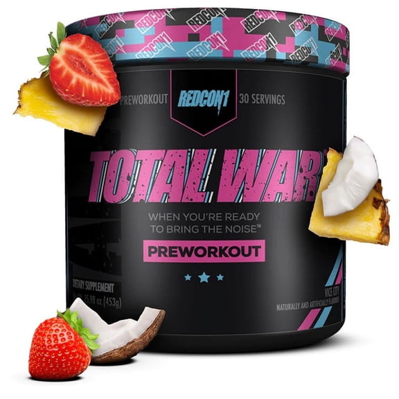 Redcon1 Total War Preworkout Powder (Compare to Cellucor C4) Vice City (30 Servings) *EN