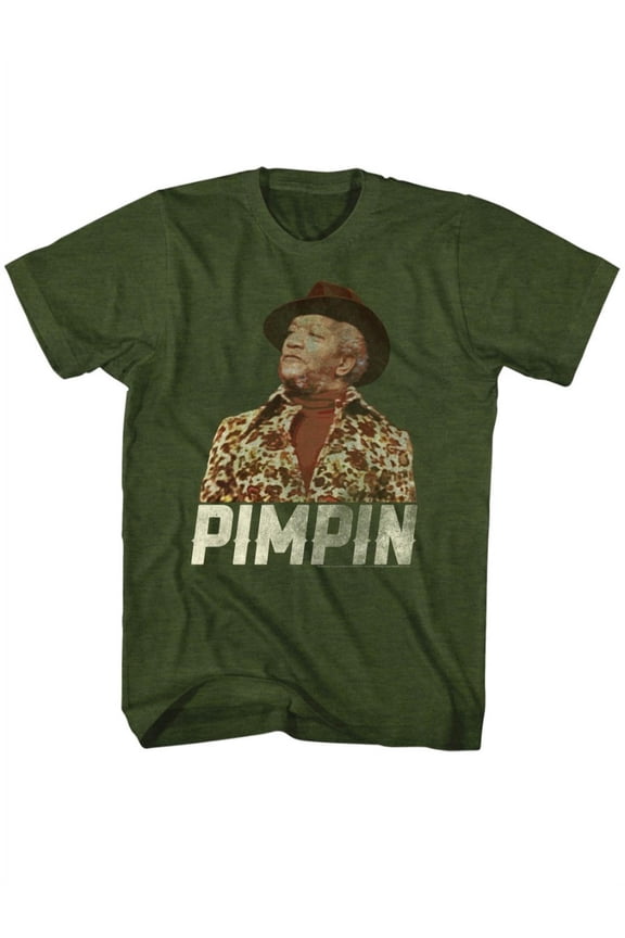 Redd Foxx 1970's Actor Comedian Retro Vintage Style Pimpin Adult T-Shirt 3X