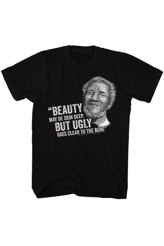 Redd Foxx Beauty But Ugly Black Adult T-Shirt Xl