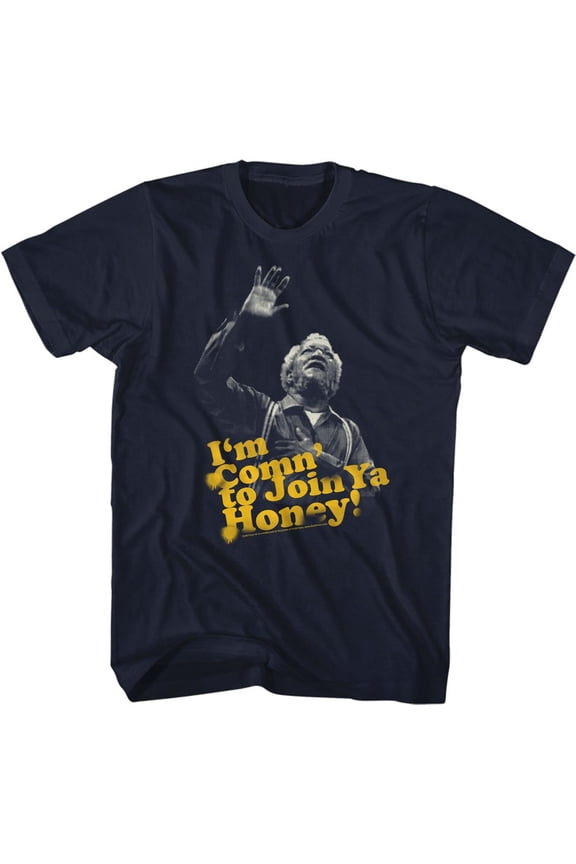 Redd Foxx Comn To Ya Honey Navy Adult T-Shirt S
