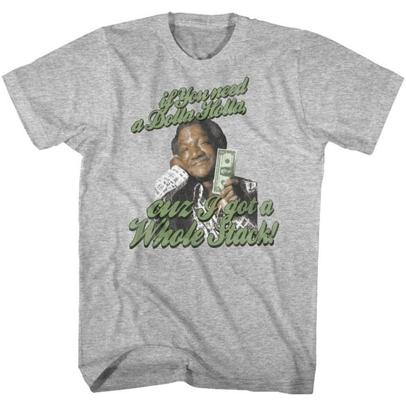 Redd Foxx Dolla Gray Heather Adult T-Shirt 3Xl