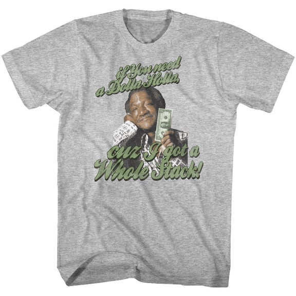 Redd Foxx Dolla Gray Heather Adult T-Shirt Xlt
