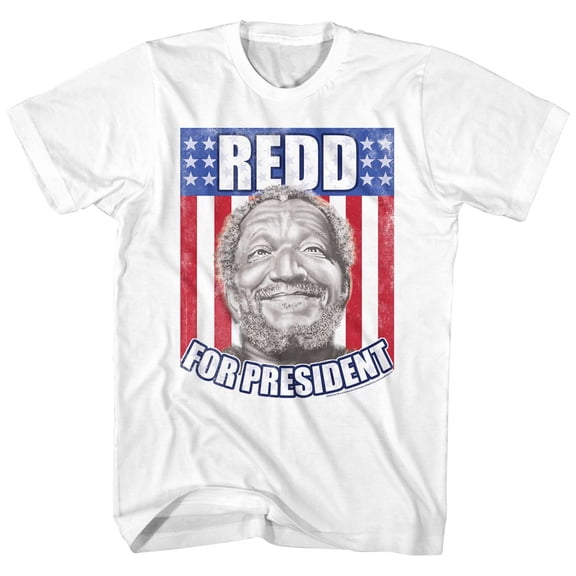 Redd Foxx Foxx For President White Adult T-Shirt