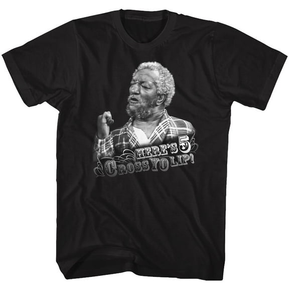 Redd Foxx Heres 5 Black Adult T-Shirt M