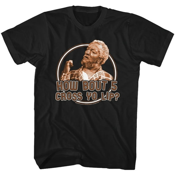 Redd Foxx How Bout 5 Black Adult T-Shirt 6Xl