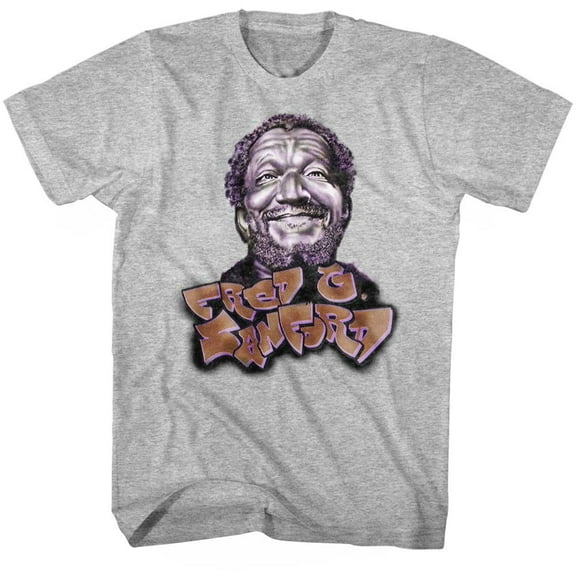 Redd Foxx Sanford Graffiti Gray Heather Adult T-Shirt S