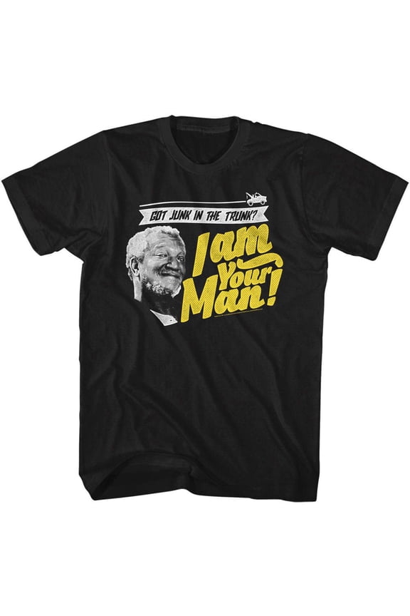 Redd Foxx Junk In The Trunk 2 Black Adult T-Shirt