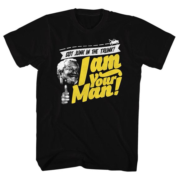 Redd Foxx Junk In The Trunk Black Adult T-Shirt