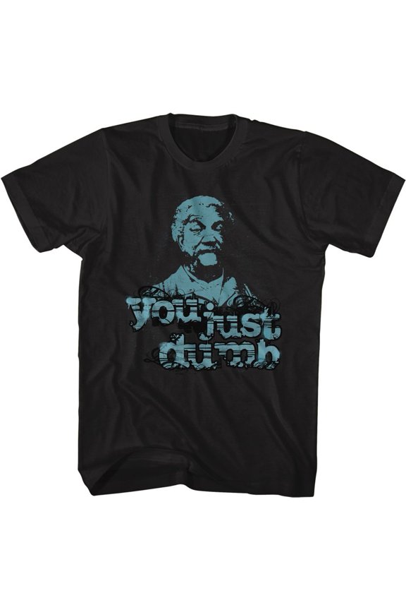 Redd Foxx Just Dumb Black Adult T-Shirt