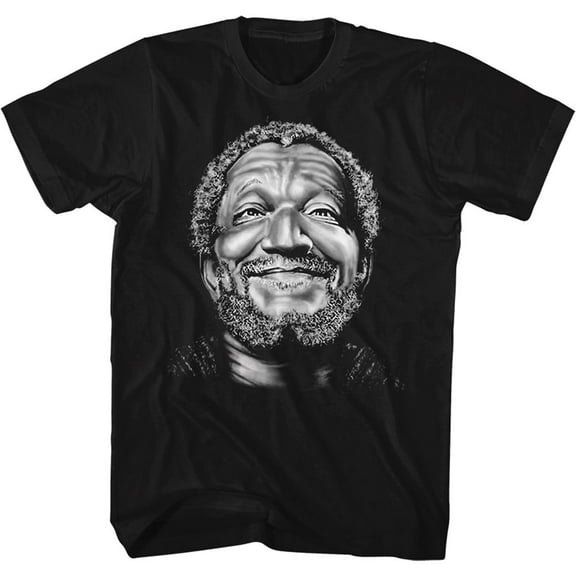 Redd Foxx Smile Fred Black Adult T-Shirt 2Xl