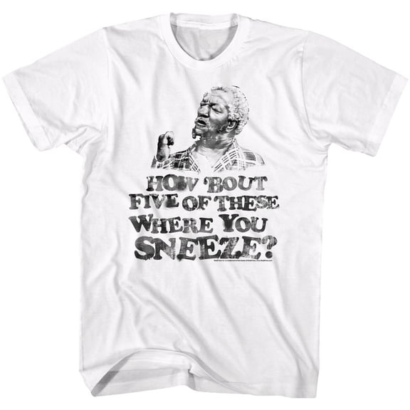 Redd Foxx Sneeze White Adult T-Shirt 5Xl