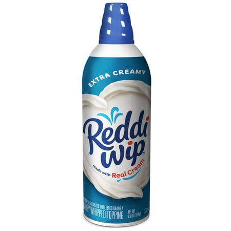 Reddi-wip Extra Creamy Whipped Topping Made with Real Cream, Perfect for Pumpkin & Apple Pie, 6.5 oz